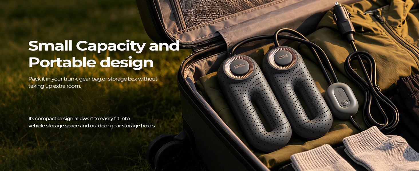 Zero Pro Go rangé avec du matériel de voyage extérieur